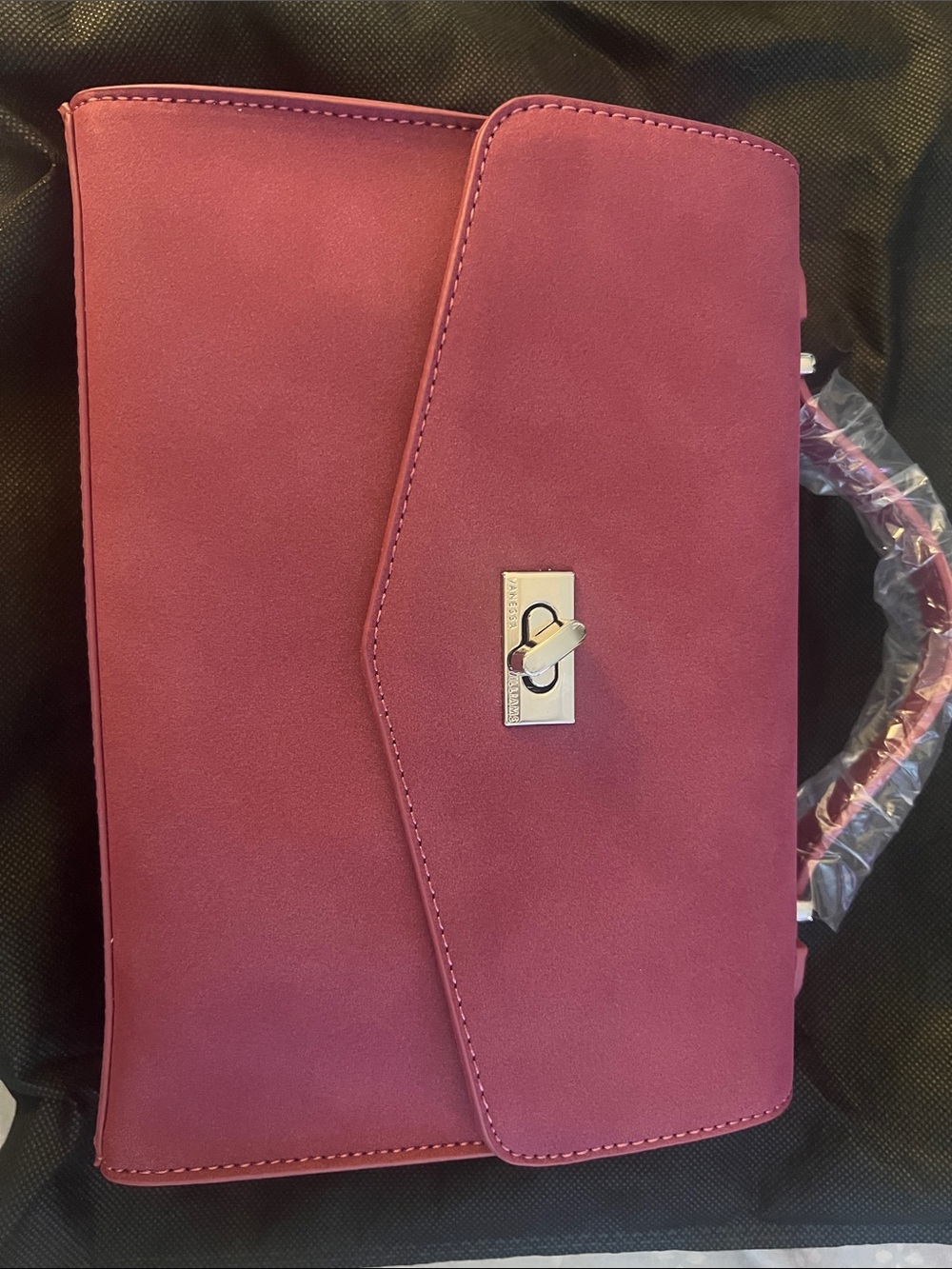 Women's Structured Shoulder Bag in Dusty Rose